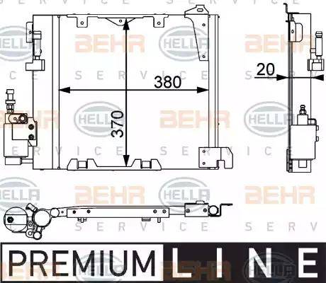 HELLA 8FC 351 301-371 - Конденсатор, кондиціонер autozip.com.ua