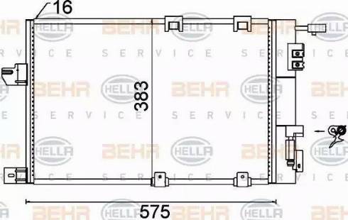 HELLA 8FC 351 301-244 - Конденсатор, кондиціонер autozip.com.ua