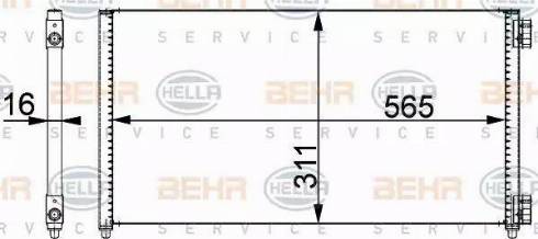 HELLA 8FC 351 301-721 - Конденсатор, кондиціонер autozip.com.ua