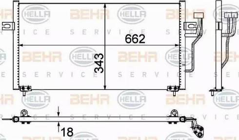 HELLA 8FC 351 303-524 - Конденсатор, кондиціонер autozip.com.ua