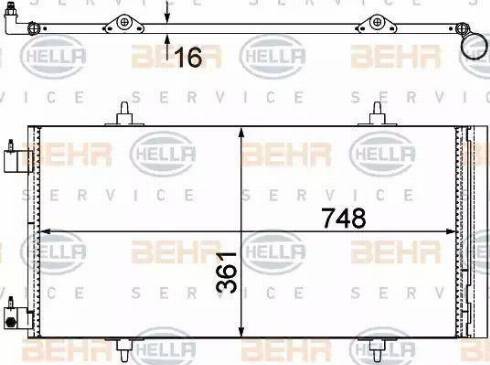 HELLA 8FC 351 303-651 - Конденсатор, кондиціонер autozip.com.ua