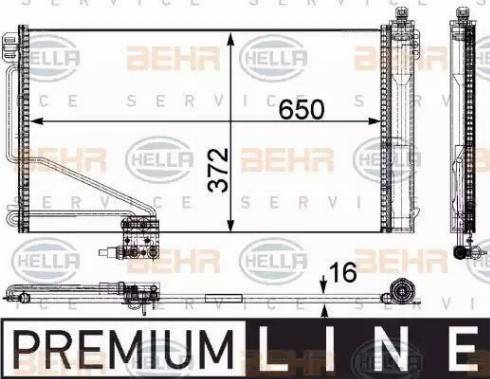 HELLA 8FC 351 303-391 - Конденсатор, кондиціонер autozip.com.ua