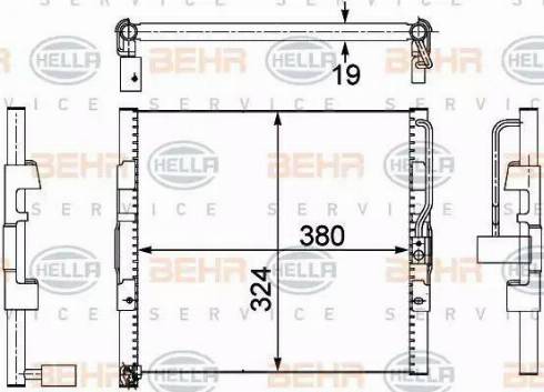 HELLA 8FC 351 303-711 - Конденсатор, кондиціонер autozip.com.ua