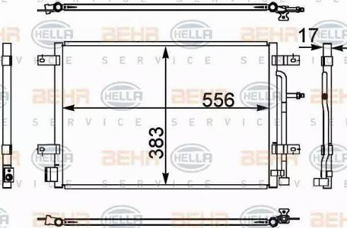 HELLA 8FC 351 302-441 - Конденсатор, кондиціонер autozip.com.ua