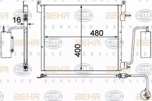 HELLA 8FC 351 302-541 - Конденсатор, кондиціонер autozip.com.ua