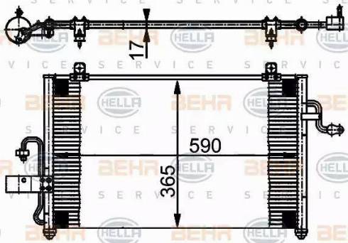 HELLA 8FC 351 302-051 - Конденсатор, кондиціонер autozip.com.ua