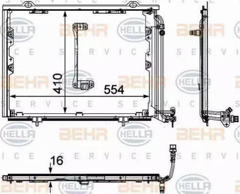 HELLA 8FC 351 302-151 - Конденсатор, кондиціонер autozip.com.ua