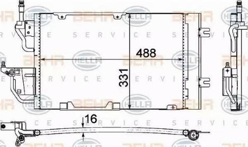 HELLA 8FC 351 302-374 - Конденсатор, кондиціонер autozip.com.ua