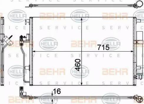 HELLA 8FC 351 307-641 - Конденсатор, кондиціонер autozip.com.ua