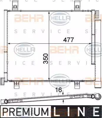 HELLA 8FC 351 319-601 - Конденсатор, кондиціонер autozip.com.ua