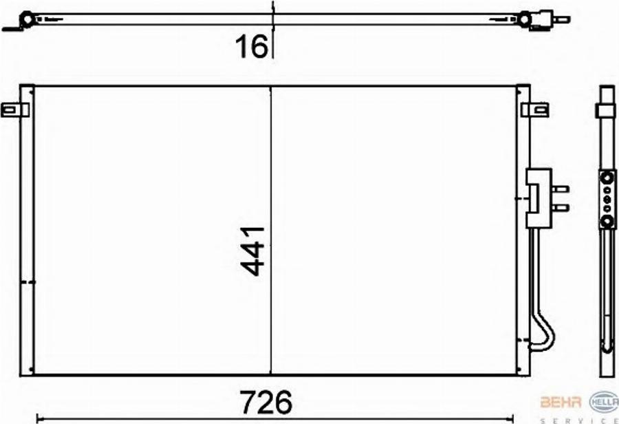 HELLA 8FC 351 310-681 - Конденсатор, кондиціонер autozip.com.ua