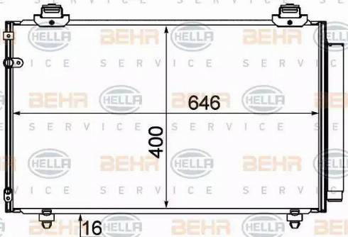 HELLA 8FC 351 310-131 - Конденсатор, кондиціонер autozip.com.ua