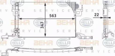 HELLA 8FC 351 317-011 - Конденсатор, кондиціонер autozip.com.ua