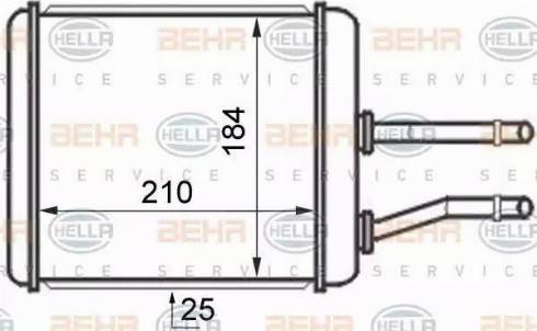 HELLA 8FH 351 024-421 - Теплообмінник, опалення салону autozip.com.ua