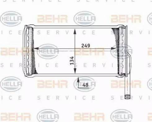 HELLA 8FH 351 311-541 - Теплообмінник, опалення салону autozip.com.ua