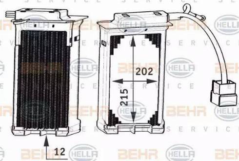 HELLA 8FH 351 311-251 - Теплообмінник, опалення салону autozip.com.ua