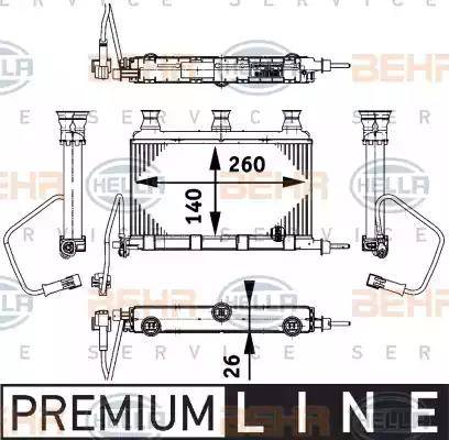 HELLA 8FH 351 312-151 - Теплообмінник, опалення салону autozip.com.ua