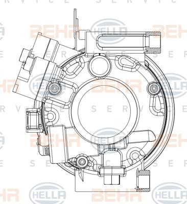 HELLA 8FK 351 008-071 - Компресор, кондиціонер autozip.com.ua