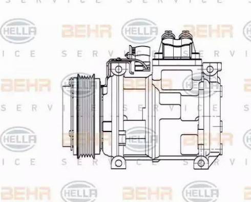 HELLA 8FK 351 110-131 - Компресор, кондиціонер autozip.com.ua