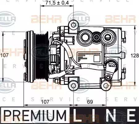 HELLA 8FK 351 113-421 - Компресор, кондиціонер autozip.com.ua