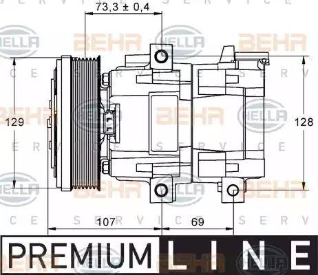 HELLA 8FK 351 113-381 - Компресор, кондиціонер autozip.com.ua