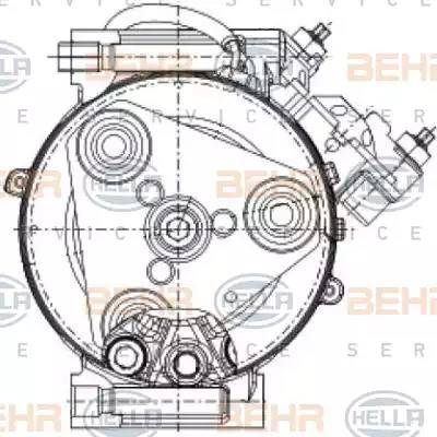 HELLA 8FK 351 334-391 - Компресор, кондиціонер autozip.com.ua