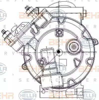 HELLA 8FK 351 334-391 - Компресор, кондиціонер autozip.com.ua