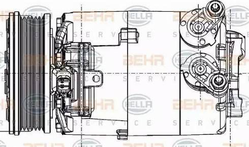 HELLA 8FK 351 334-351 - Компресор, кондиціонер autozip.com.ua