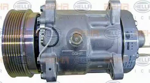 HELLA 8FK 351 334-381 - Компресор, кондиціонер autozip.com.ua