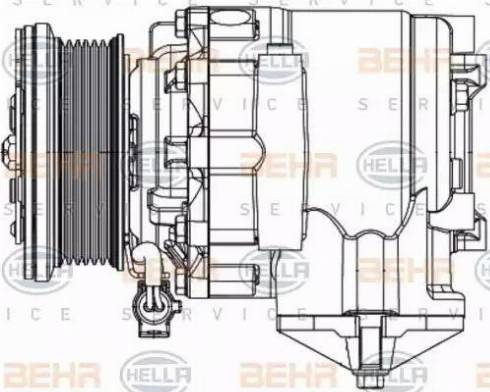 HELLA 8FK 351 334-331 - Компресор, кондиціонер autozip.com.ua