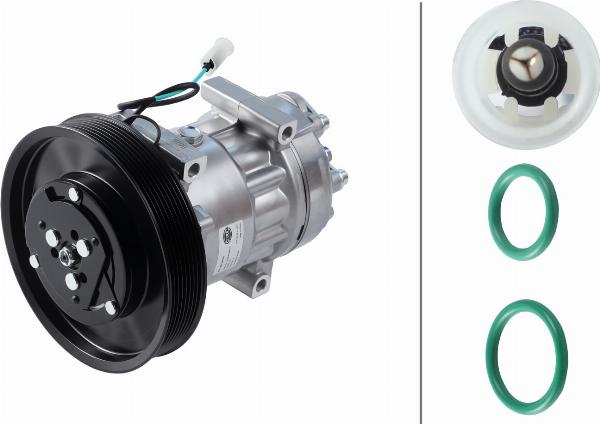 HELLA 8FK 366 200-051 - Компресор, кондиціонер autozip.com.ua
