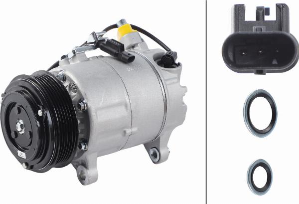 HELLA 8FK 366 201-871 - Компресор, кондиціонер autozip.com.ua