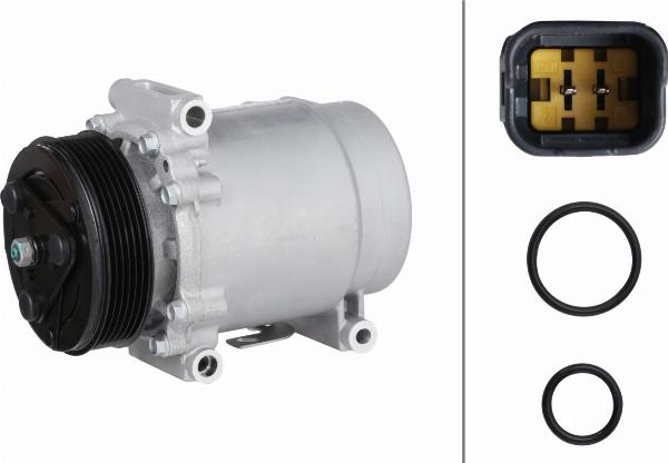HELLA 8FK 366 201-321 - Компресор, кондиціонер autozip.com.ua