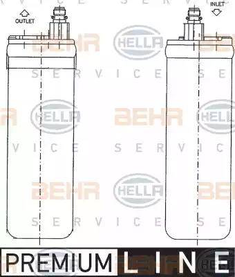 HELLA 8FT 351 198-611 - Осушувач, кондиціонер autozip.com.ua