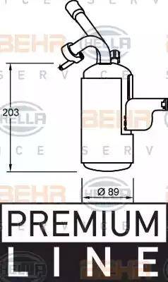 HELLA 8FT 351 335-051 - Осушувач, кондиціонер autozip.com.ua