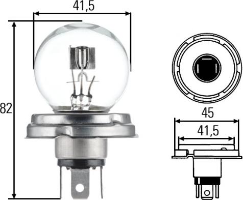 HELLA 8GD 002 088-071 - Лампа розжарювання, основна фара autozip.com.ua