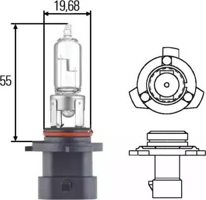 HELLA 8GH 005 635-161 - Лампа розжарювання, фара дальнього світла autozip.com.ua