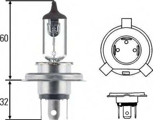 HELLA 8GJ 002 525-893 - Лампа розжарювання, основна фара autozip.com.ua