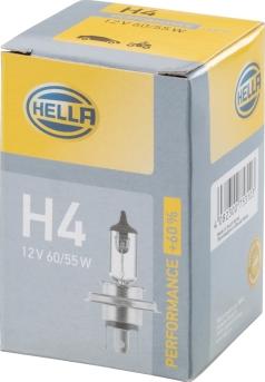 HELLA 8GJ223498-221 - Лампа 12V H4 60-55W P43t PERFORMANCE 60 autozip.com.ua