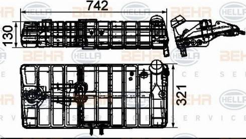 HELLA 8MA 376 705-344 - Компенсаційний бак, охолоджуюча рідина autozip.com.ua