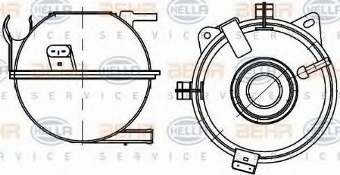 HELLA 8MA 376 705-351 - Компенсаційний бак, охолоджуюча рідина autozip.com.ua