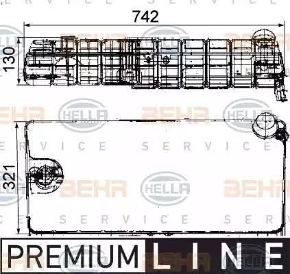 HELLA 8MA 376 705-251 - Компенсаційний бак, охолоджуюча рідина autozip.com.ua