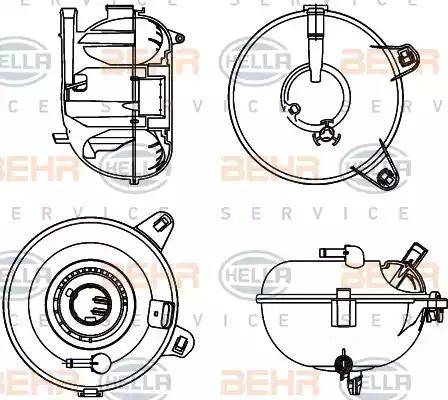 HELLA 8MA 376 702-464 - Компенсаційний бак, охолоджуюча рідина autozip.com.ua