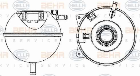 HELLA 8MA 376 702-484 - Компенсаційний бак, охолоджуюча рідина autozip.com.ua