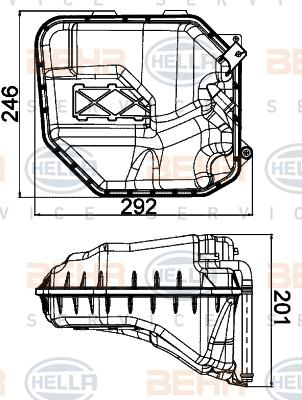 HELLA 8MA 376 702-314 - Компенсаційний бак, охолоджуюча рідина autozip.com.ua