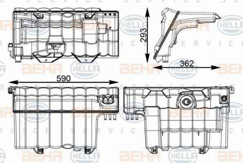 HELLA 8MA 376 733-744 - Компенсаційний бак, охолоджуюча рідина autozip.com.ua