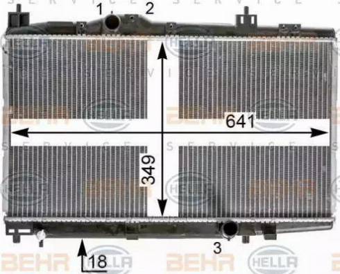 HELLA 8MK 376 900-344 - Радіатор, охолодження двигуна autozip.com.ua