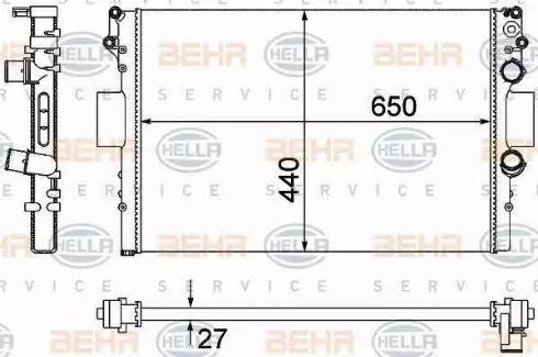 HELLA 8MK 376 900-234 - Радіатор, охолодження двигуна autozip.com.ua