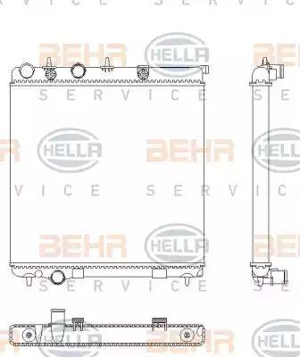 HELLA 8MK 376 901-071 - Радіатор, охолодження двигуна autozip.com.ua