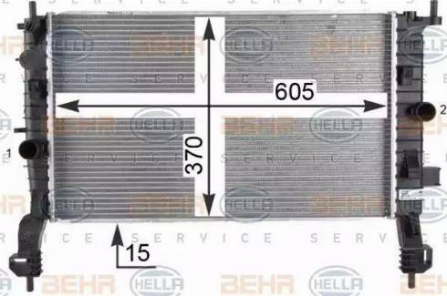 HELLA 8MK 376 910-284 - Радіатор, охолодження двигуна autozip.com.ua